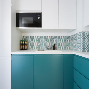 Façades Cuisine | Laqué Blanc Mat et Laqué Couleur Mat - 2150€TTC